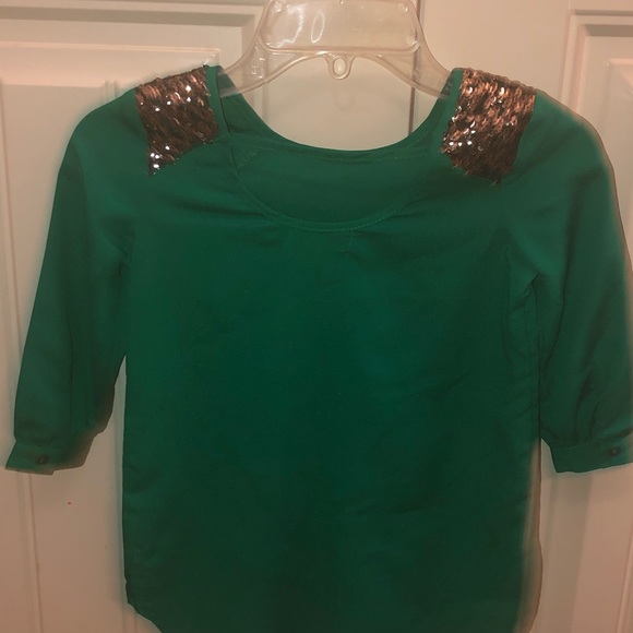 Green sequined tunic - Picture 4 of 4